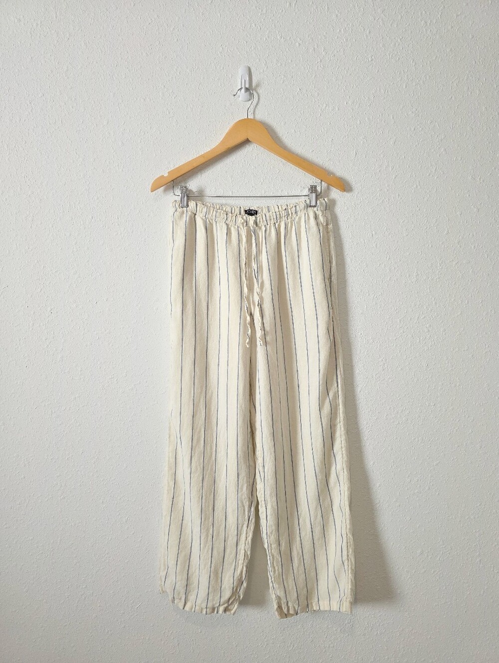 J.Crew Striped Linen Drawstring Pants S
